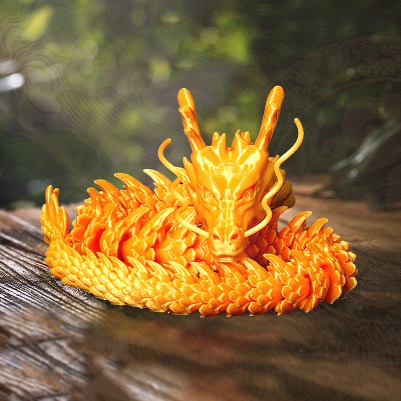 3D Printing Chinese Dragon Landscape Ornaments Crafts Joint Activities Creative Handmade Decorative Childrens Gift Toys